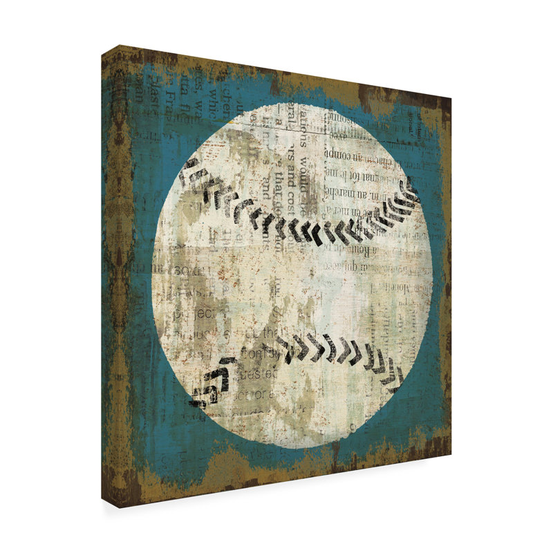 «Ball I on Blue» par Michael Mullan, impression sur toile tendue, H 35 po x l 35 po x P 2 po