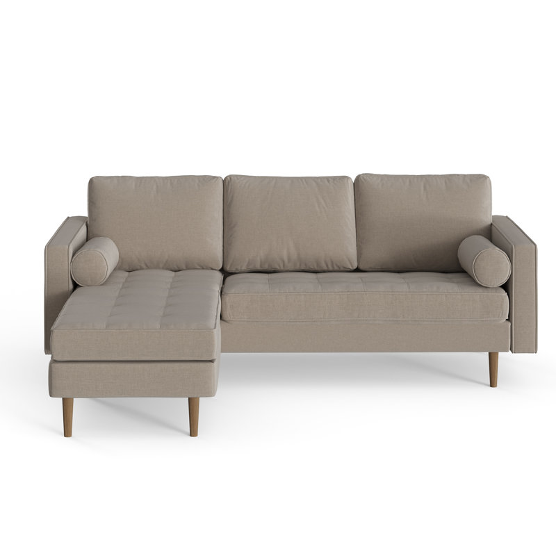 Canapé modulaire à méridienne réversible Geo, Tissu gris