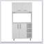 Armoire garde-manger à 3 tablettes Bayshore avec rangement spacieux et design élégant pour les cuisines modernes, finition blanche, durable et organisée-2003993793