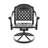 Set Of 5 All-Weather Cast Aluminum Dining Set, Include 4 Swivel Chairs And 39.37" Round Table With Black Frame-466221509