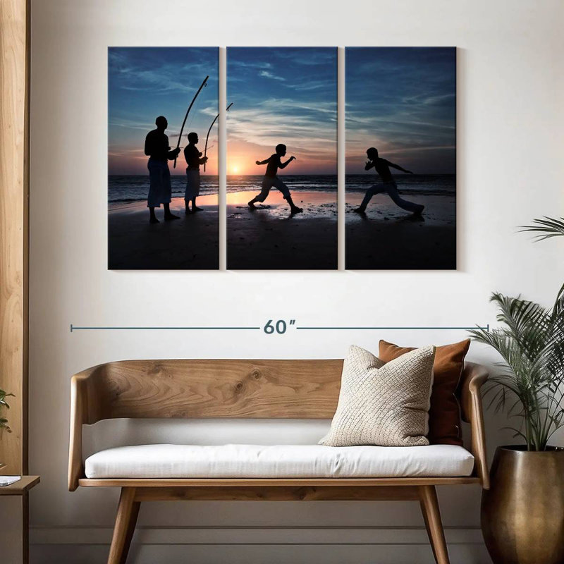 Capoeira, plage brésilienne Sireci, H 32 po x l 50 po