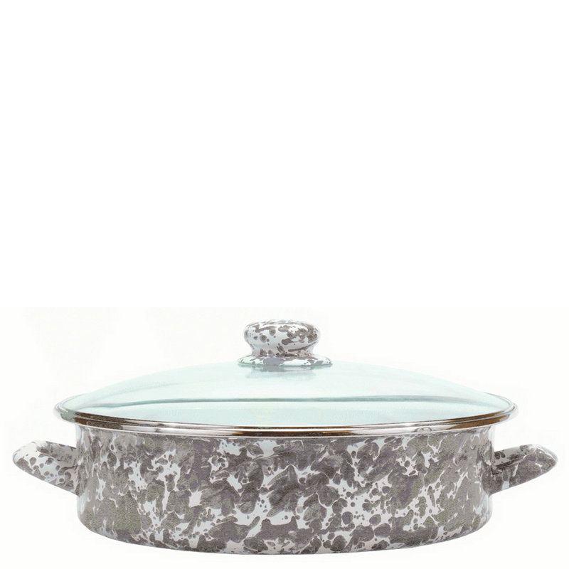 Swirl Saute Pan with Lid, Cobalt, 8 Qt.