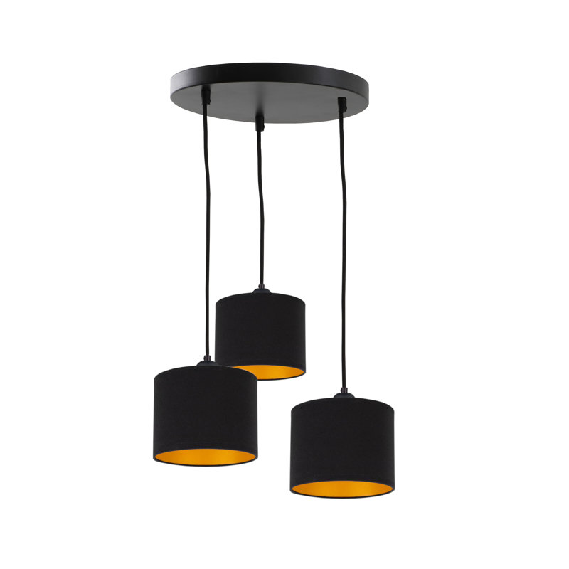 Prabhu 3 - Light Drum Pendant, Black