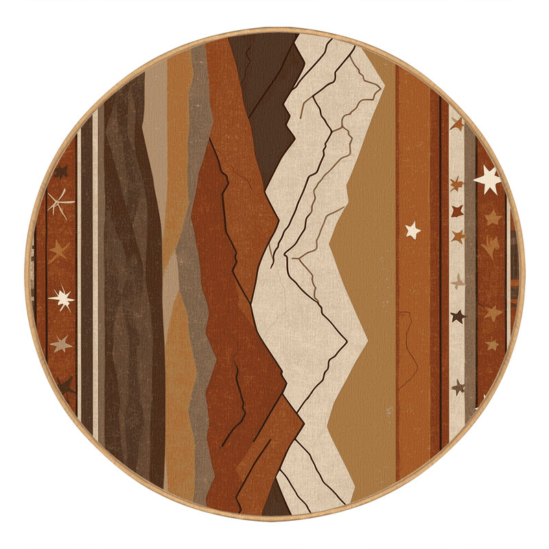 Crimson Ridge Rug, Round 4'