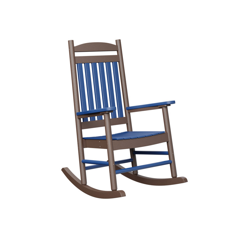 Fauteuil berçant berlinois berlinois décontracté, Pacific Blue Top/Chocolate Brown Base