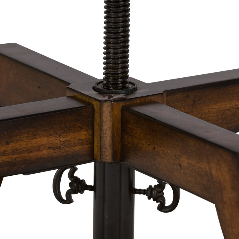 Rustic Brown Round Wood Cocktail Table with Storage