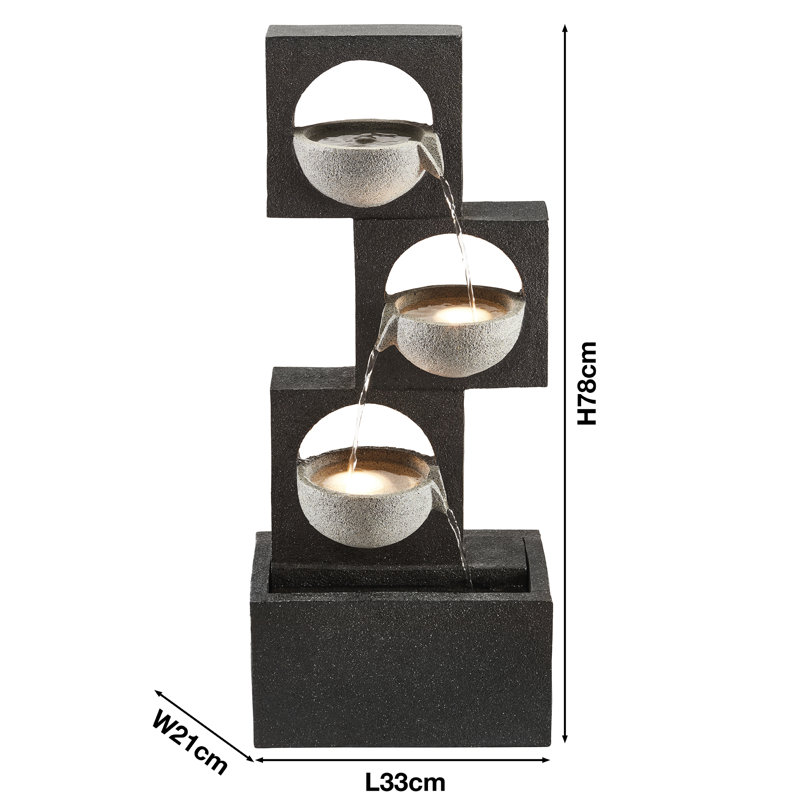 Outdoor Cascade Fountain with Lights
