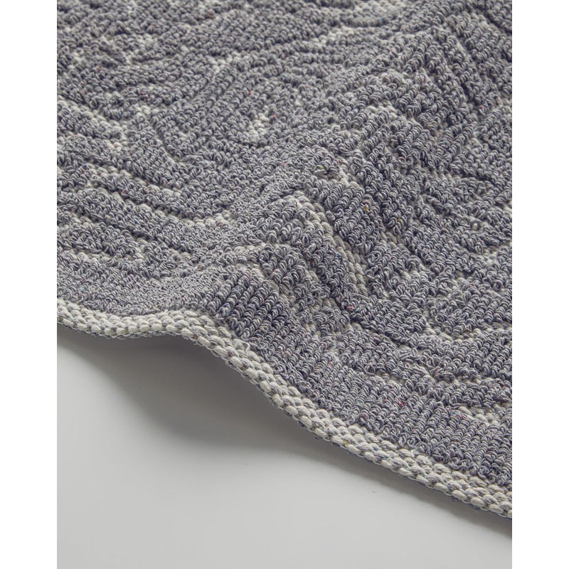 Tapis de salle de bain en coton gris Seana