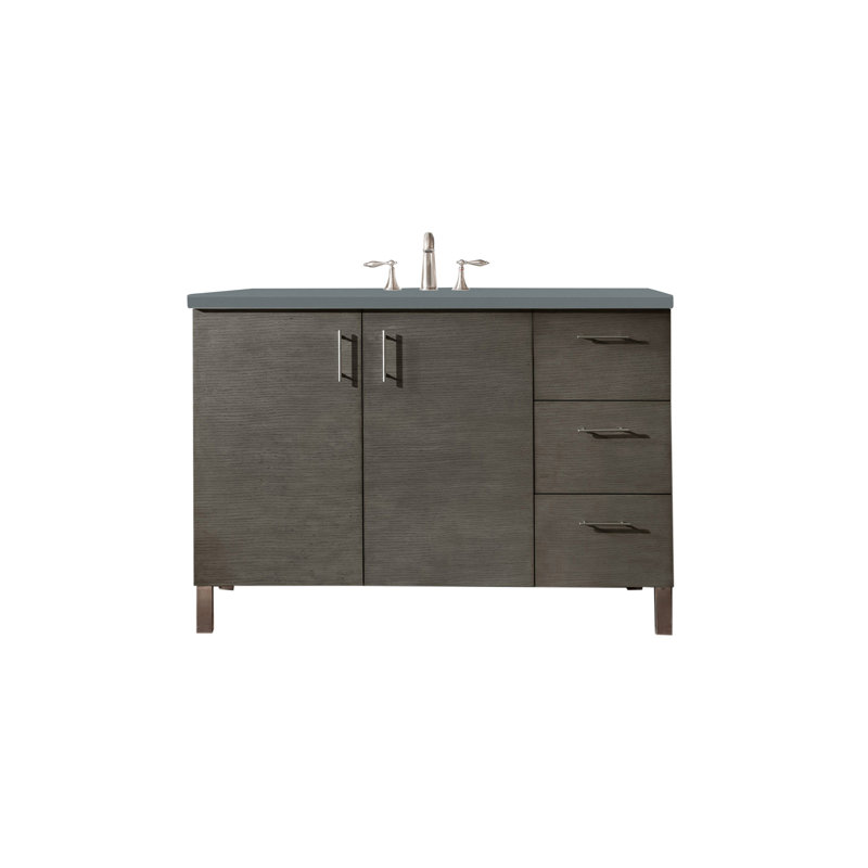 Metropolitan 48'' W Single Vanity, Cala Blue, Silver Oak
