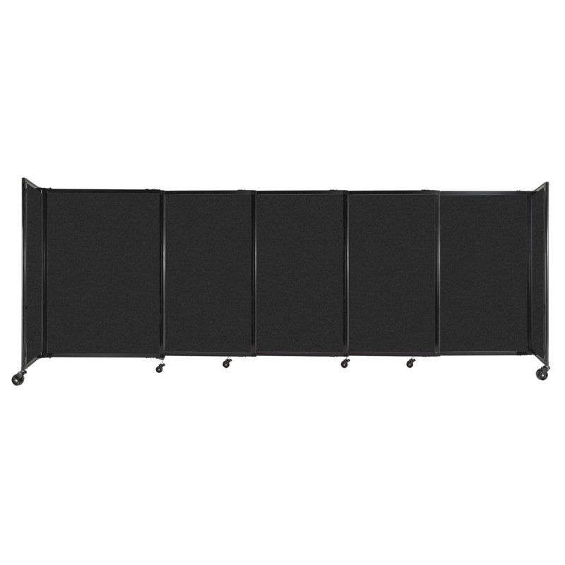 Cloison portative Soundsorb, H 48,2 po x l 135 po x P 18 po, Noir