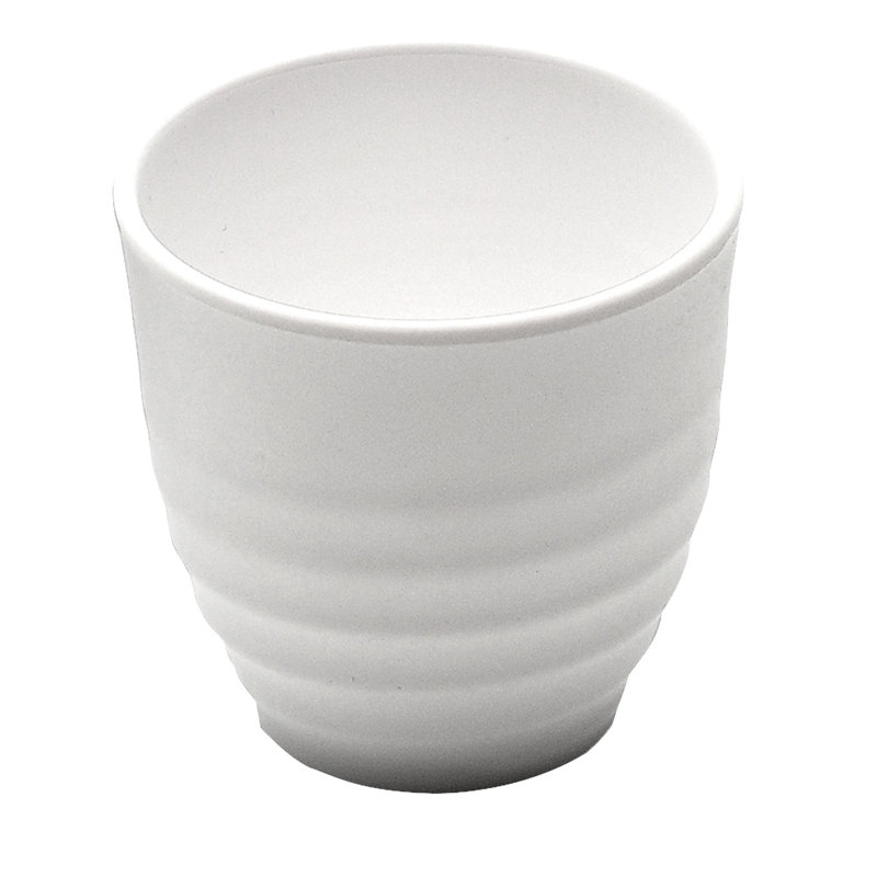 Tasse à thé chinois et japonais mélamine Zen, Blanc, 6 oz