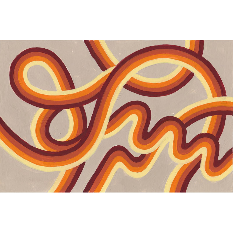 Papier peint moderne Mid Century, 100 po x 96 po, Peler et coller