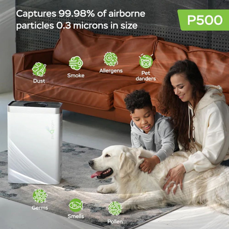 PUROXYGEN White HEPA Air Purifier with WiFi Control