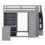 Lit mezzanine peu encombrant avec garde-robe, bureau et tablettes-15299646
