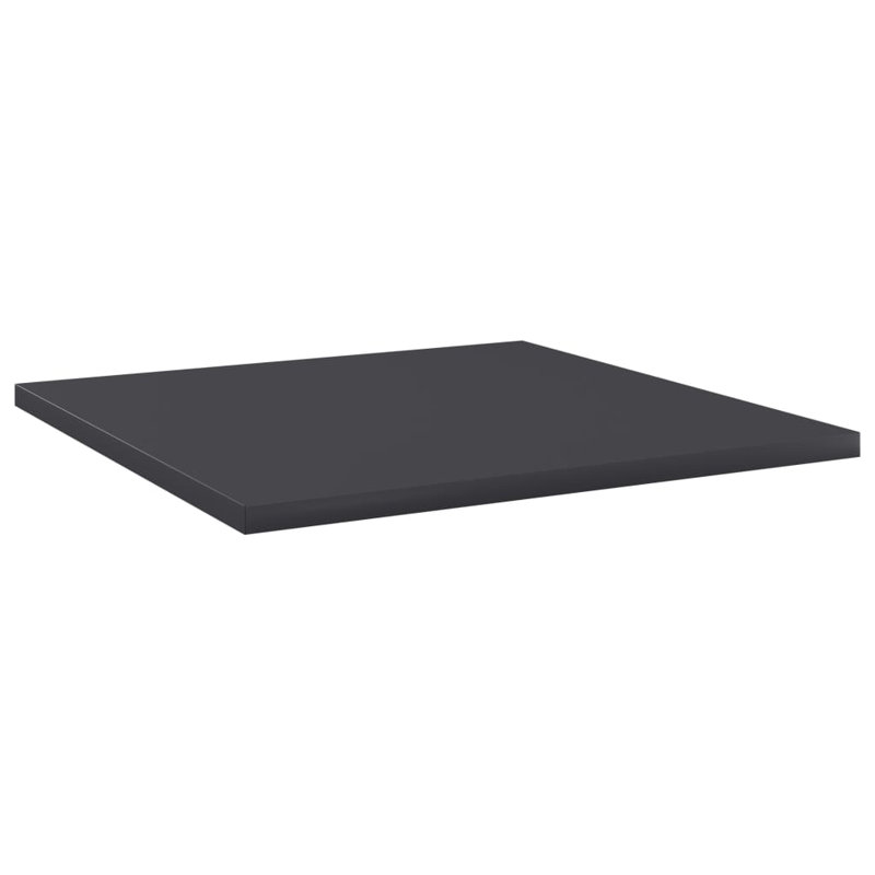 Bookshelf Boards 8 pcs Engineered Wood, Gray, (8 Shelves) 0.6" H x 15.5" W x 15.5" D