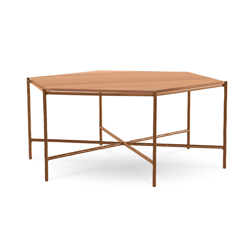 Athena Glass Top Coffee Table, Nutmeg, Oil Rubbed Bronze, Maple