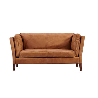 Causeuse en cuir Kenmore - brun clair