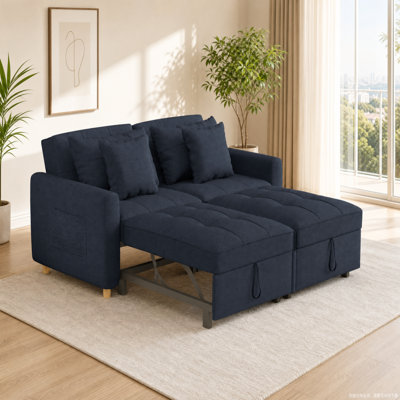 2 Seater Linen Sofa Bed