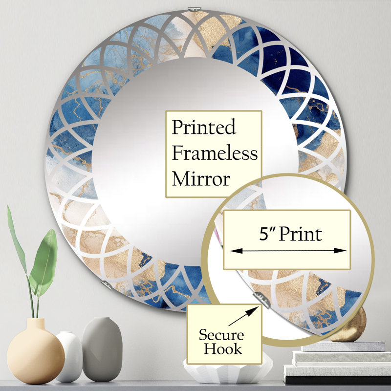 Miroir mural Zyanne, 24 po x 24 po