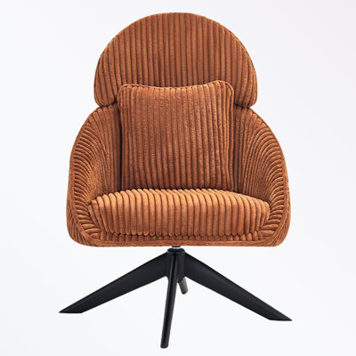 Chaise d'appoint pivotante avec coussin
