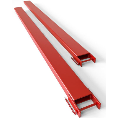 84" Forklift Fork Extensions, 5500 lbs Capacity, Bolt-On Safety Sleeves