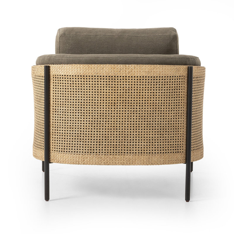 Jayda Linen Armchair, Broadway Olive Linen, Brown