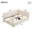 Double Bed Frame with Dual Headboards, Side Rails & Wooden Slats,Mattress Not Included-950330681