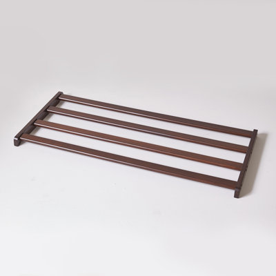 Heavy‑Duty Solid Wood Freestanding Clothes Rack, A‑Shaped Garment Hanger Stand with Bottom Storage Shelf & Side Hooks, Clothing Display Rack for Bedroom, Hallway