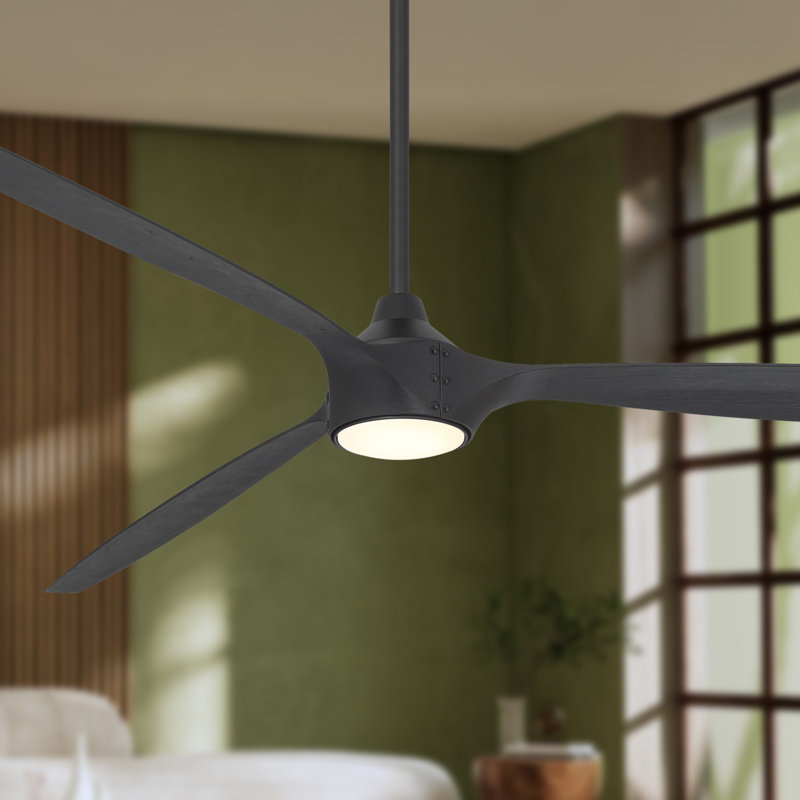 Ventilateur de plafond intelligent 84 "Pierce, Noir, Noir