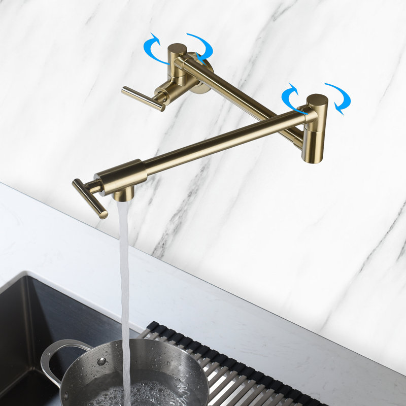 SOUEEUM Kitchen Faucet, Brushed Gold