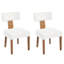 Ensemble de 4 chaises d'appoint rembourrées en bois massif avec dossier incurvé-126127974-126127975-126127976
