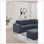Magnifique ensemble de conversation modulaire 4 pièces avec repose-pieds gris foncé-553565331
