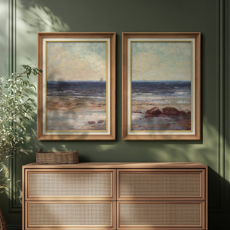 Ensemble de 2 œuvres d'art abstraites encadrées de qualité supérieure sur toile de qualité supérieure avec cadre de 26 po x 36 po