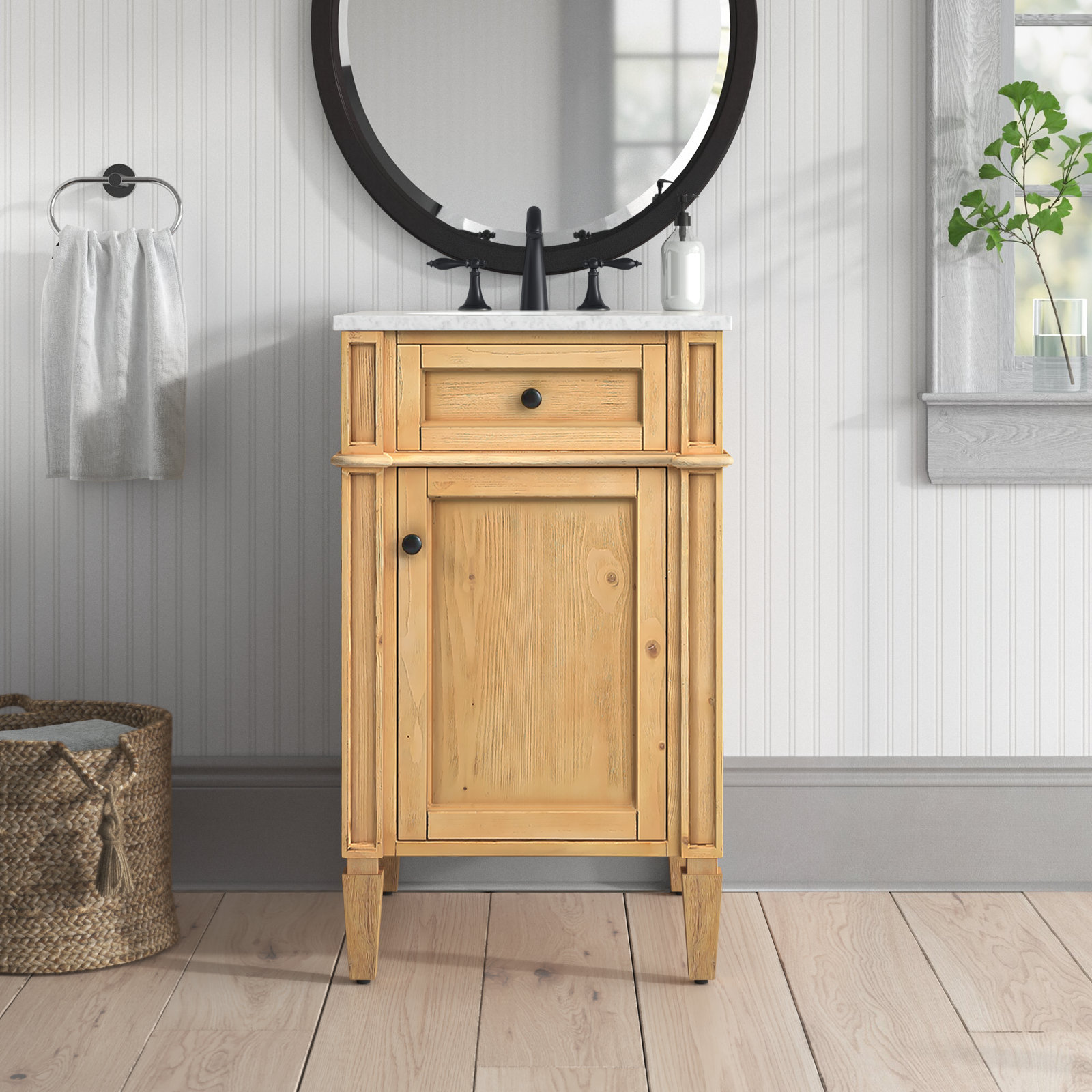 Rivers 21'' Single Bathroom Vanity, Light Brown