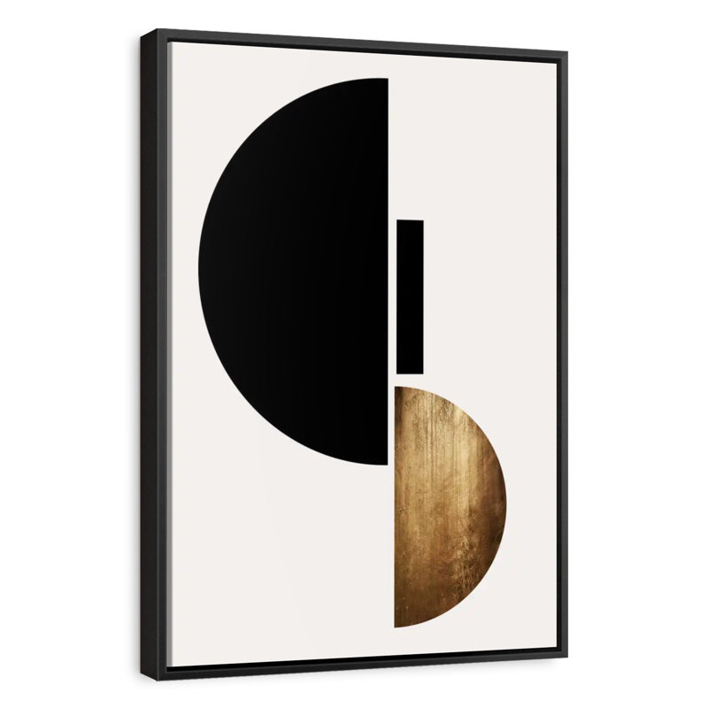 Forme II, 13 po x 19 po, Cadre flottant noir