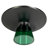 30" Round Coffee Table Glass/Sintered Stone Top With Powder-Coated Rim And Tempered Glass Base-109375831-125121236