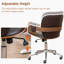 Chaise de bureau pivotante en similicuir Ryonie-1992457212