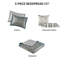 Couvre-lit 5 pièces pour grand lit, coussins 100% sarcelle inclus, rembourrage en vermicelle en coton avec coussin inversé en microfibre