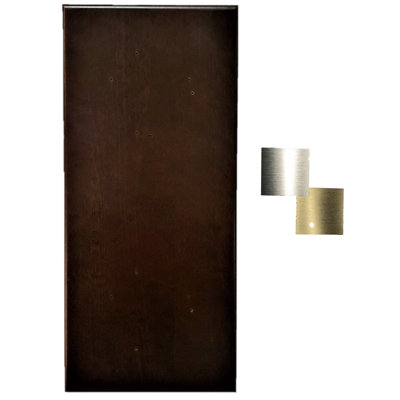 Double plaque pour instruments, pré-percée avec des plaques de ton argent et ton doré
