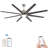 Brixham 76" 8- Blade LED Smart Chandelier Ceiling Fan with Remote Control and Light Kit Included-1101449556