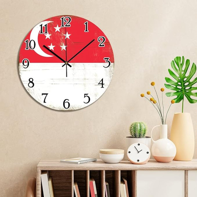 Horloge murale décorative en PVC PVC de singapour