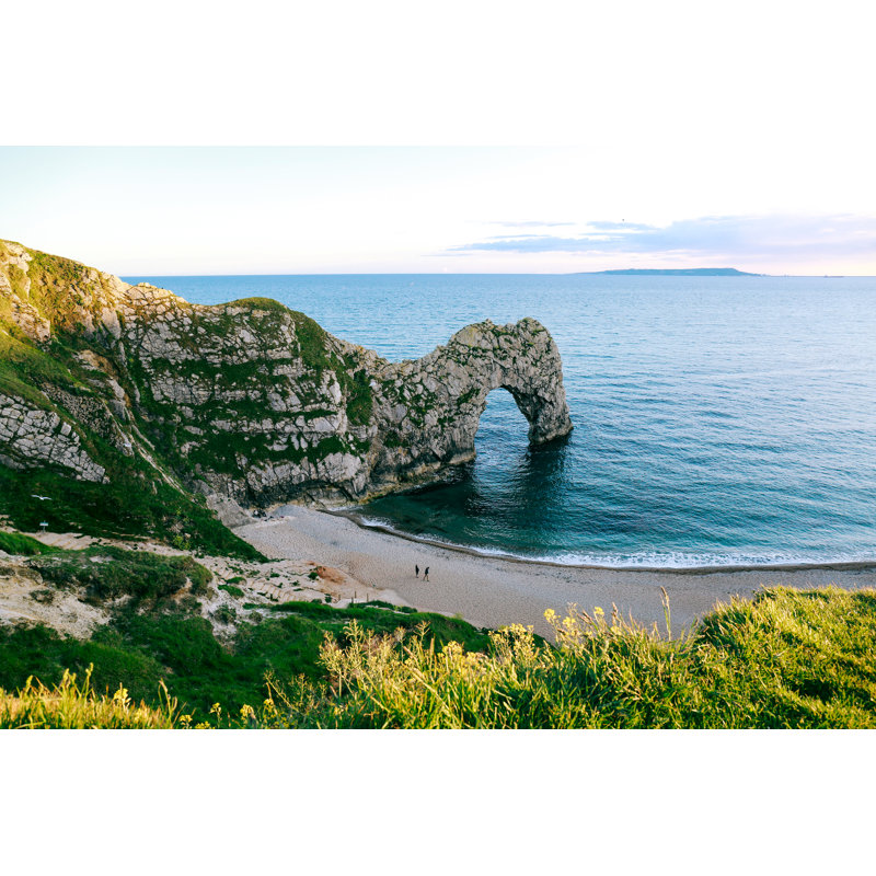 Beach And Durdle Door by Alena Kravchenko - Wrapped Canvas Print, 81cm H x 122cm W