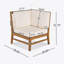 CHAISE D'ANGLE, CRÈME