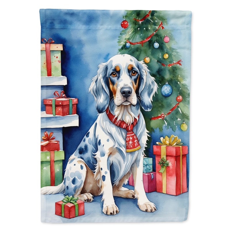Drapeau de Noël renne de jardin, Setter anglais