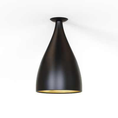 Swell Single XL Narrow Flush Lamp (Brass Exterior, Brass Interior)