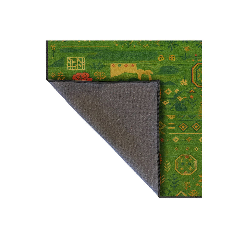Tapis tissé orange traditionnel Mosso, 3'3" x 6'7"
