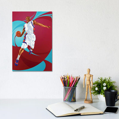 Basketball 1 Piece Wall Art on Canvas