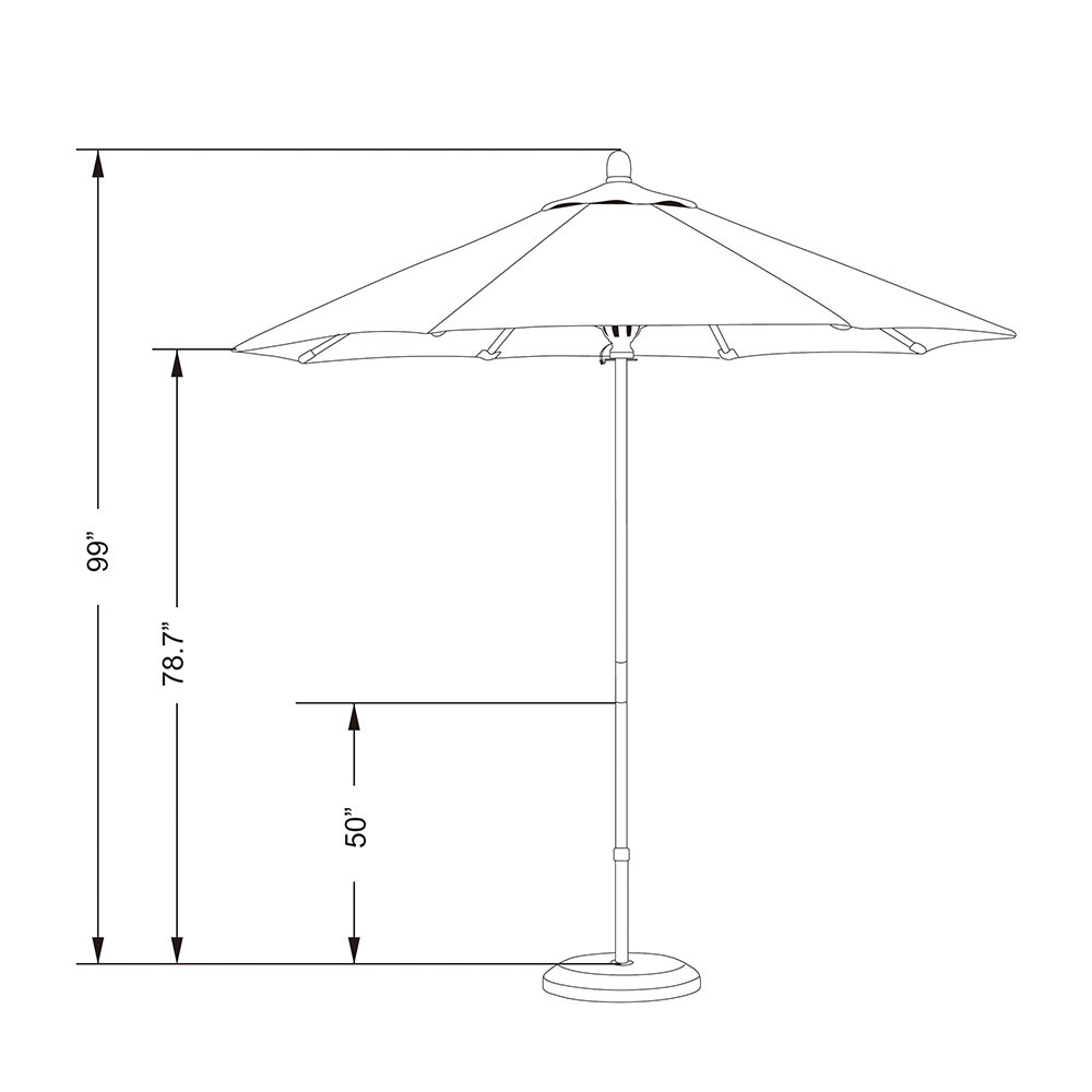Manford 7.5' Umbrella, Antique Beige