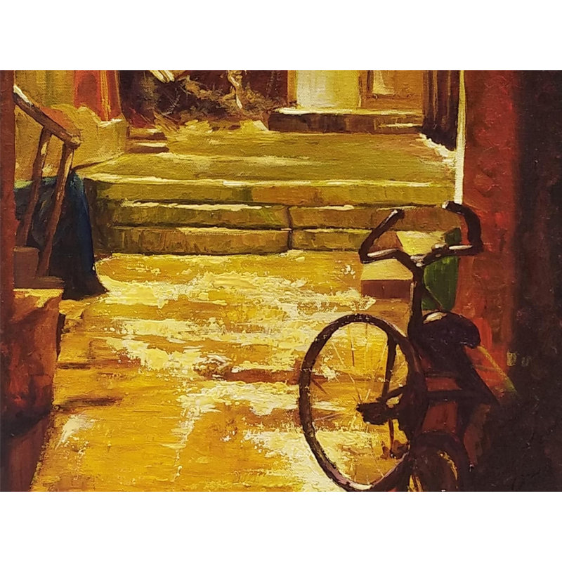Soirée dans Indian Street | Huile sur toile | Pour la décoration murale