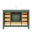 Ensemble de meuble-lavabo autoportant 48 po Anvay en vert forêt avec plateau en marbre de Carrare-1147720377-1129718972